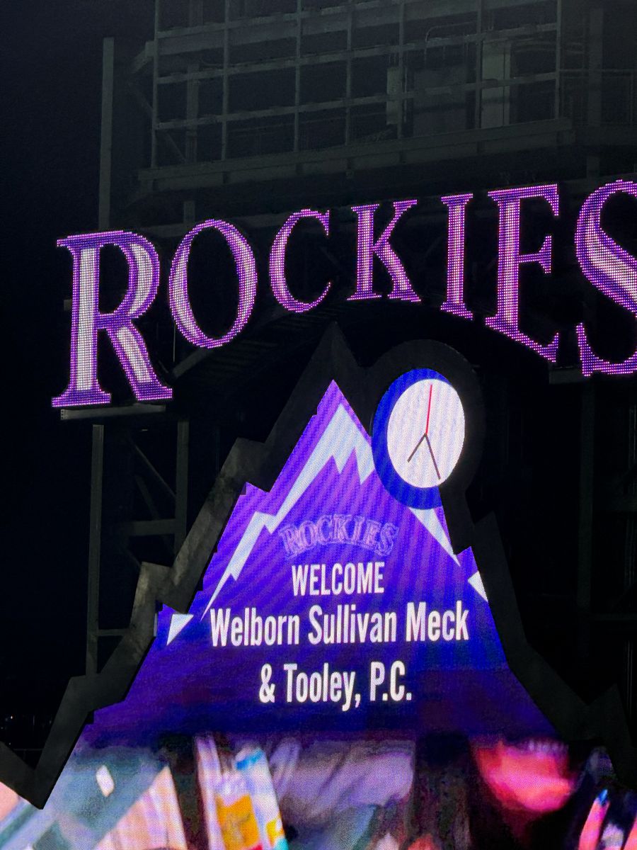 Welborn team building at the Rockies